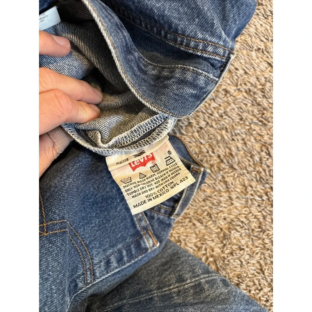 Levi's 501 Jeans Mens 38x30 Regular Straight Leg Button Fly Dark Wash Blue Denim